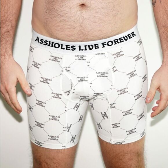 Assholes Live Forever Boxer Briefs Gr Skull/blk Snake/Wt Alf stay high NWT 3 Pk - Picture 2 of 9